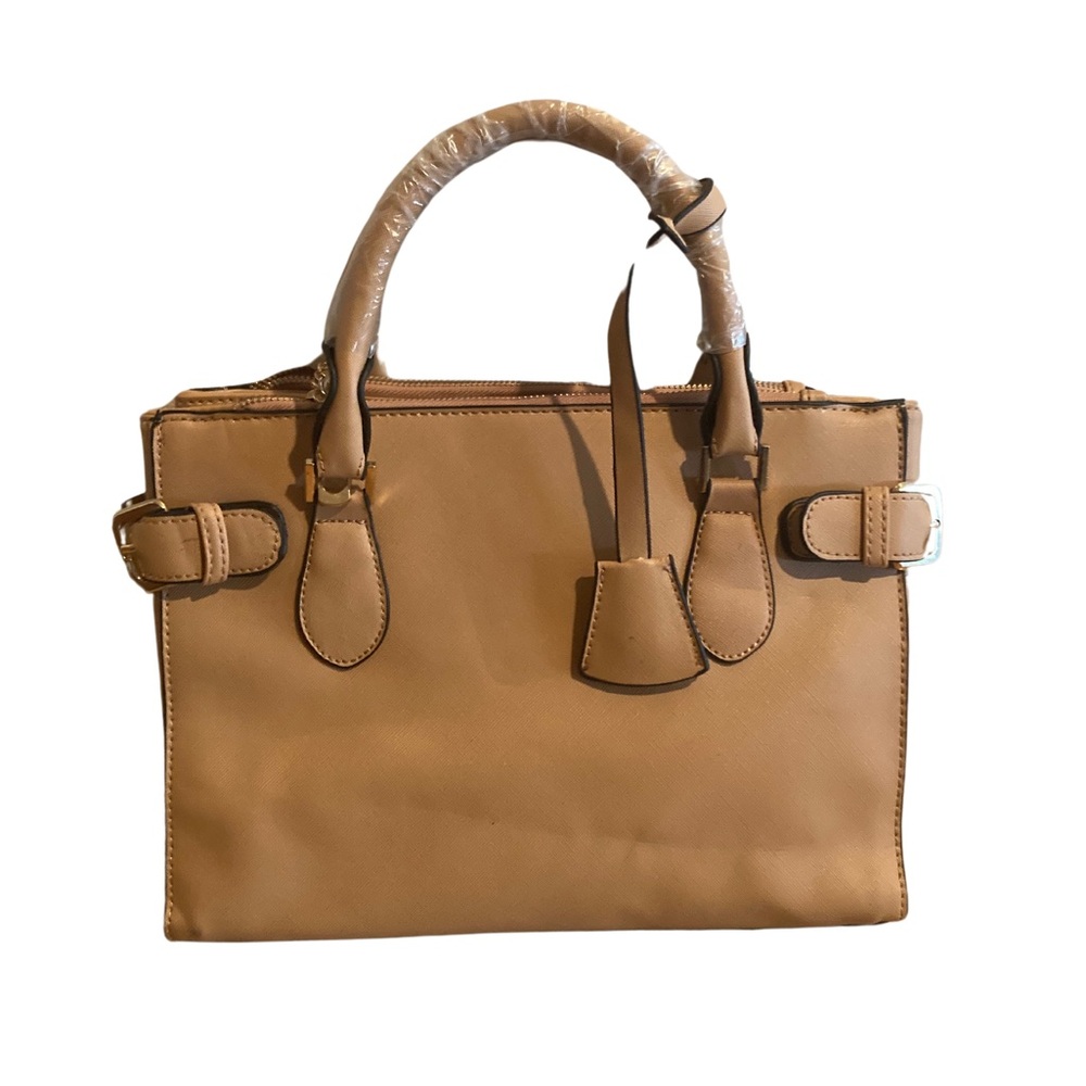 BRAND NEW TAN SATCHEL PURSE
